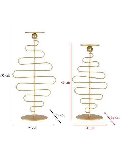 2 gouden Alid kandelaars