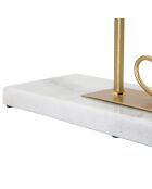 Miroir de table Coeur doré/marbre - 39.5x30x9 cm