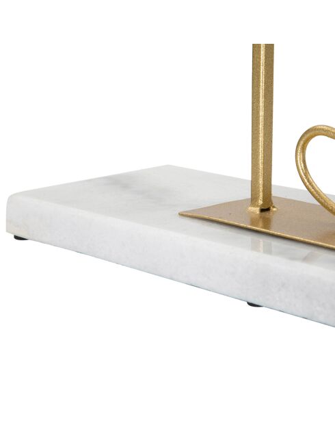 Miroir de table Coeur doré/marbre - 39.5x30x9 cm