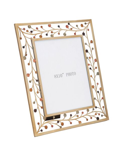 Cadre photo Bixy multicolore/doré - 36.2x32.5 cm