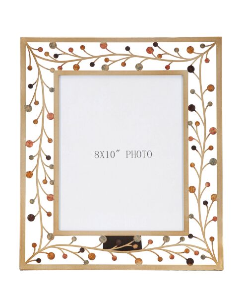 Cadre photo Bixy multicolore/doré - 36.2x32.5 cm