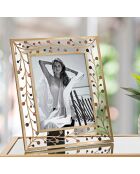 Cadre photo Bixy multicolore/doré - 36.2x32.5 cm