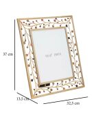 Cadre photo Bixy multicolore/doré - 36.2x32.5 cm