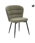 2 Chaises Losanna vert/noir - 85x58x60.5 cm