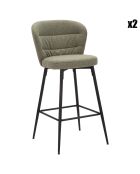 2 Tabourets de bar Losanna vert/noir - 108x52x59 cm