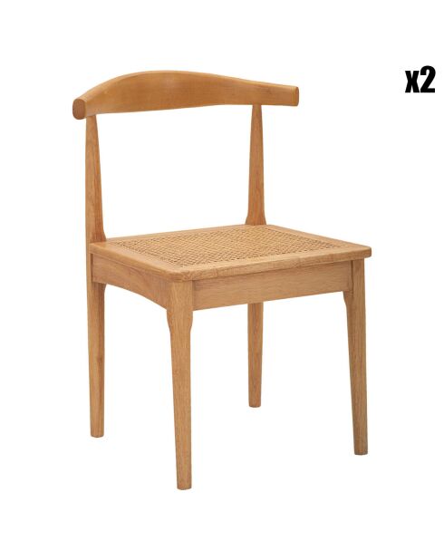 2 Chaises Japan marron - 70x54x54 cm