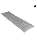 2 Coussins universels pour bain de soleil gris - 180x52x8 cm