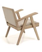 Fauteuil en Mindi tissu texturé Eris beige - 65x65x75 cm