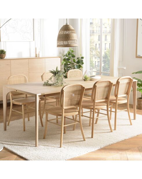 Table à manger Madison chêne - 220x100x76 cm