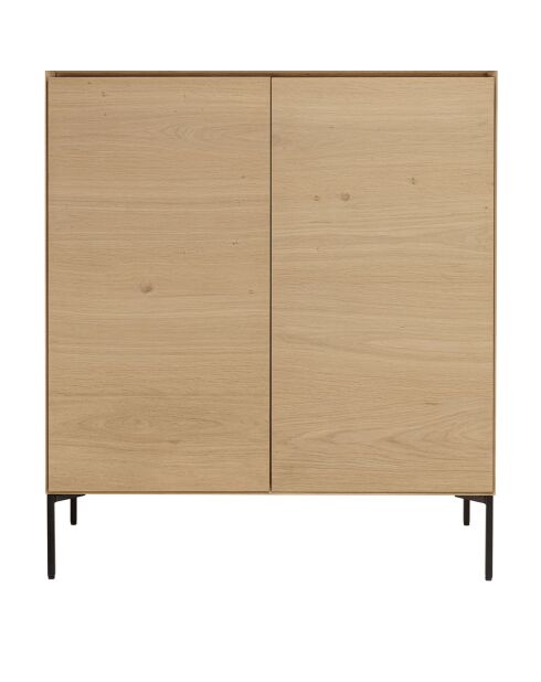 Buffet 2 portes 3 étagères Maxendre naturel - 94x45x108 cm