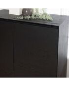 Buffet 2 portes 3 étagères Maxendre noir - 94x45x108 cm