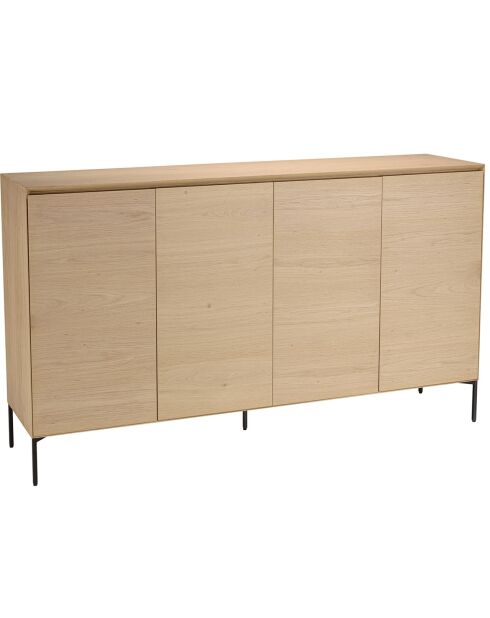 Buffet 4 portes 6 étagères Maxendre naturel - 187x45x108 cm