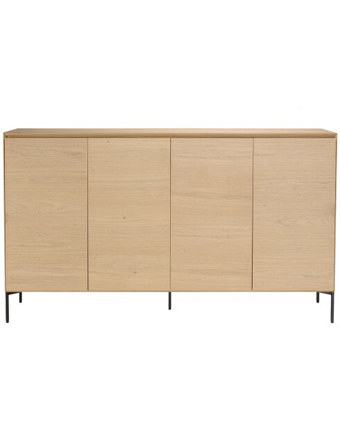 Buffet 4 portes 6 étagères Maxendre naturel - 187x45x108 cm