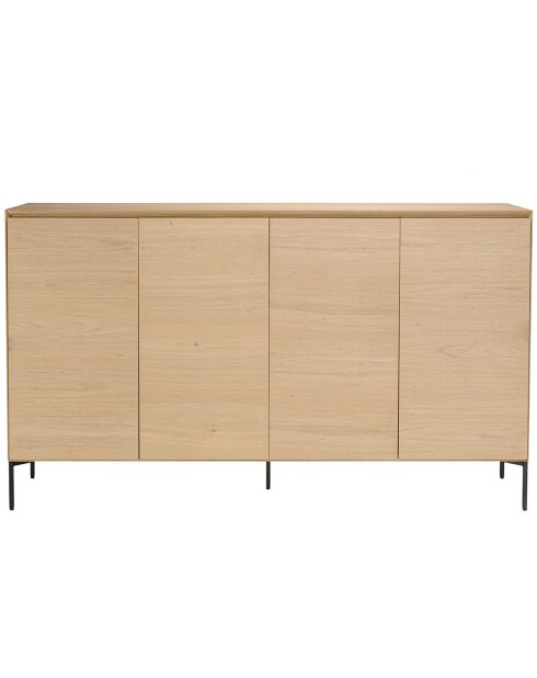 Buffet 4 portes 6 étagères Maxendre naturel - 187x45x108 cm