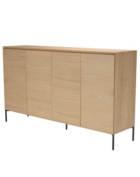 Buffet 4 portes 6 étagères Maxendre naturel - 187x45x108 cm