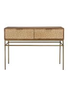 Console en bois de manguier 2 tiroirs Alix marron - 116x34x47 cm