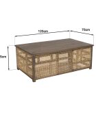 Table basse en bois de manguier Isa marron - 120x75x45 cm