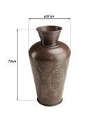 Vase patine antique Honoré cuivre foncé - D.37xH.70 cm