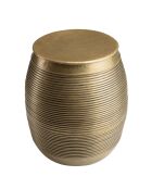 Table d'appoint strié Honora laiton foncé - D.41xH.47 cm