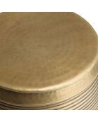 Table d'appoint strié Honora laiton foncé - D.41xH.47 cm