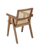 Fauteuil en bois d'Hévéa Albane beige - 51x53x82 cm