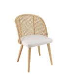 Chaise en bois d'Hévéa Albane blanche - 57x57x83 cm