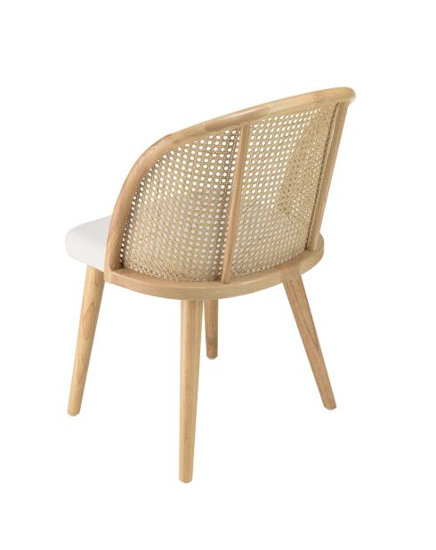 Chaise en bois d'Hévéa Albane blanche - 57x57x83 cm