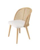 Chaise en bois d'Hévéa Albane blanche - 57x57x83 cm