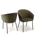 2 Chaises Ulysse olive/noir - 58x59x79 cm