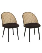 2 Chaises Léa noires - 51x60x78 cm