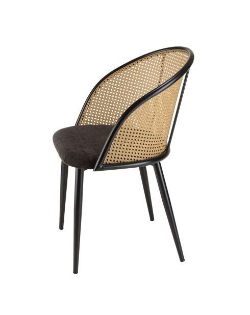 2 Fauteuils Léa noirs - 52x55x82 cm