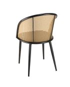 2 Fauteuils Léa noirs - 52x55x82 cm