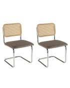 2 Chaises Léa taupe - 50x56x84 cm