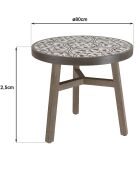 Table à manger Grégoire bois/béton - D.80xH.72.5 cm