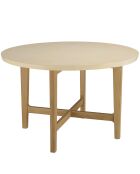 Table à manger Grégoire chêne/beige - D.120xH.76.5 cm