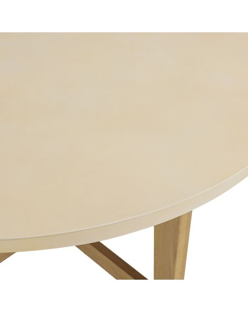 Table à manger Grégoire chêne/beige - D.120xH.76.5 cm