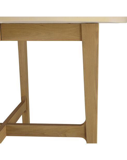 Table à manger Grégoire chêne/beige - D.120xH.76.5 cm