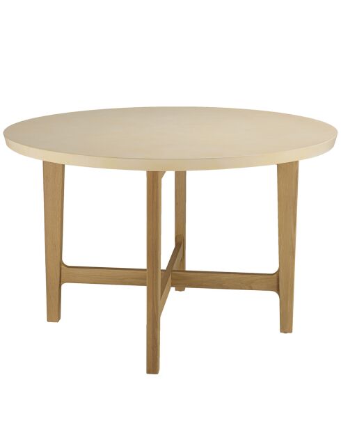 Table à manger Grégoire chêne/beige - D.120xH.76.5 cm