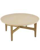 Table basse ronde Grégoire chêne/beige - D.90xH.41 cm