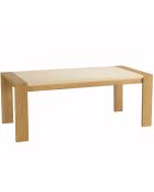 Table à manger plateau encastré Grégoire chêne/beige - 200x100x77 cm