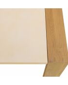 Table à manger plateau encastré Grégoire chêne/beige - 200x100x77 cm