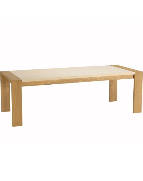 Table à manger plateau encastré Grégoire chêne/beige - 240x100x77 cm