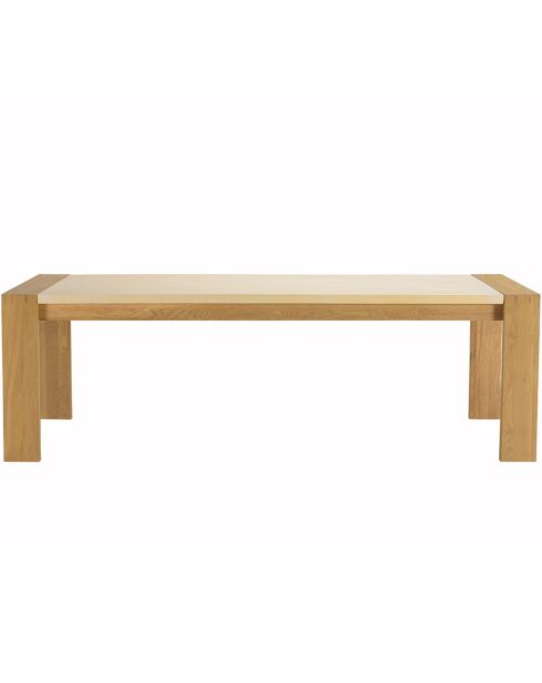 Table à manger plateau encastré Grégoire chêne/beige - 240x100x77 cm