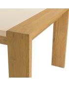 Table à manger plateau encastré Grégoire chêne/beige - 240x100x77 cm