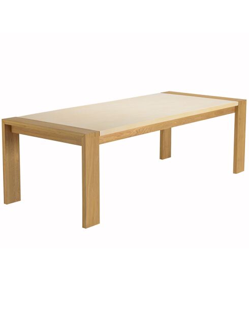 Table à manger plateau encastré Grégoire chêne/beige - 240x100x77 cm