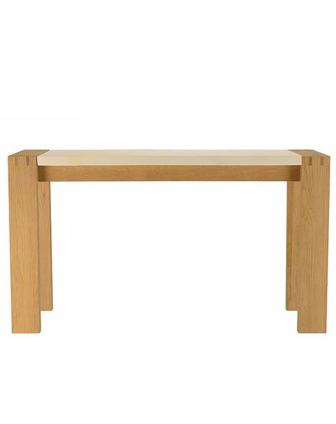 Console plateau encastré Grégoire chêne/beige - 135x40x77 cm