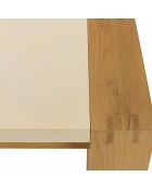 Console plateau encastré Grégoire chêne/beige - 135x40x77 cm