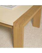 Table basse plateau encastré Grégoire chêne/beige - 122x70x42 cm