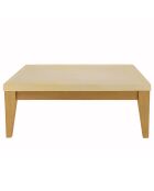 Table basse carrée Grégoire chêne/beige - 80x80x31 cm