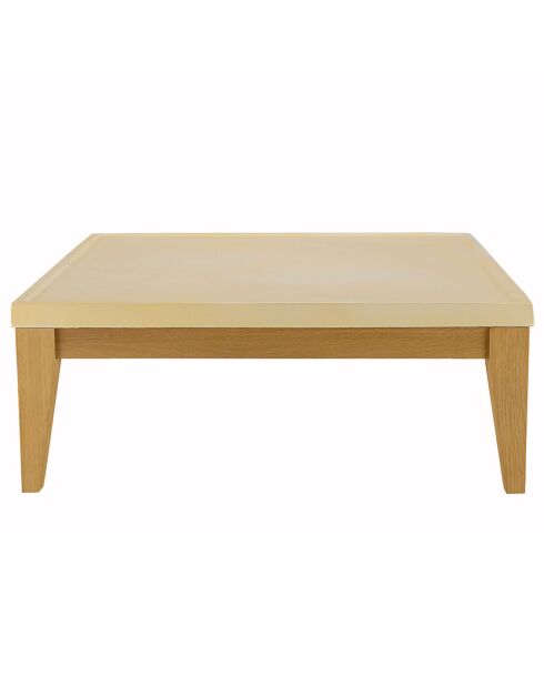 Table basse carrée Grégoire chêne/beige - 80x80x31 cm